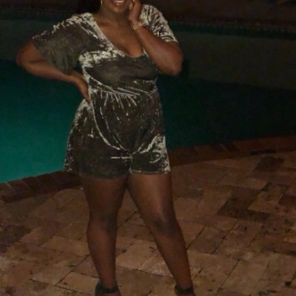 Suede Romper
